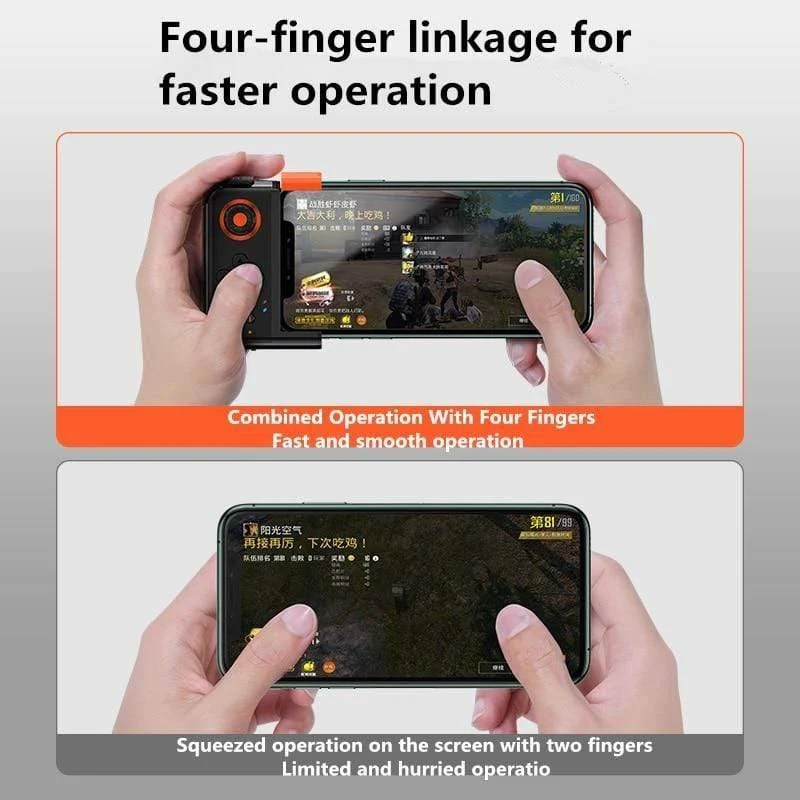 Baseus GAMO Wireless Joystick Gamepad für PUBG Game Controller Bluetooth Joystick für IOS Android Handy Game Pad (Schwarz)