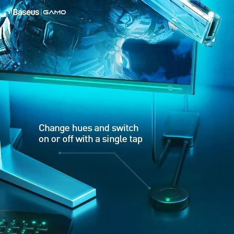 Baseus 5M LED-Lichtleiste RGB 5050 Flexibles LED-Gaming-Lichtbandband 12V DIY Aura Sync-Beleuchtung für PC-Computer Mid Tower (1.5M Schwarz 0-5W)