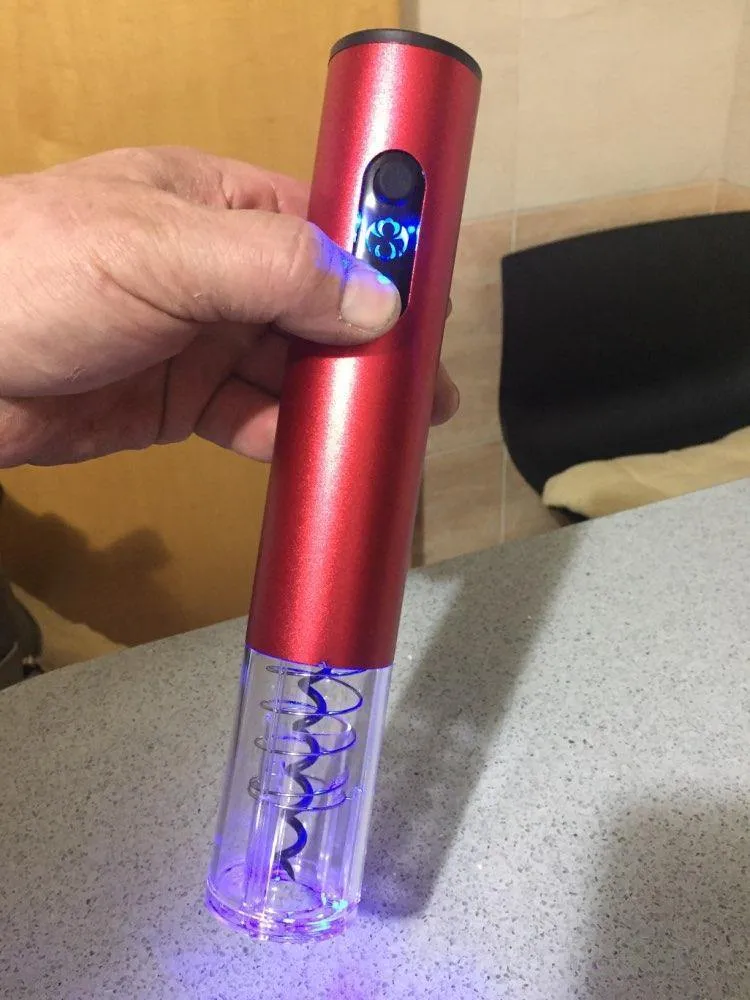 Trockenbatterie Elektrischer Weinöffner Automatischer Flaschenöffner Korkenzieher Professioneller Rotweinöffner Folienschneider-Set für Küchenwerkzeug