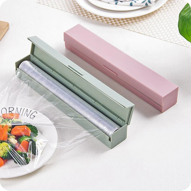 Edelstahl Klinge Frischhaltefolie Spender Cutter für Küche Lebensmittel Wrap