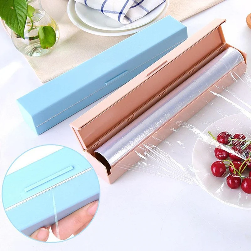 Edelstahl Klinge Frischhaltefolie Spender Cutter für Küche Lebensmittel Wrap