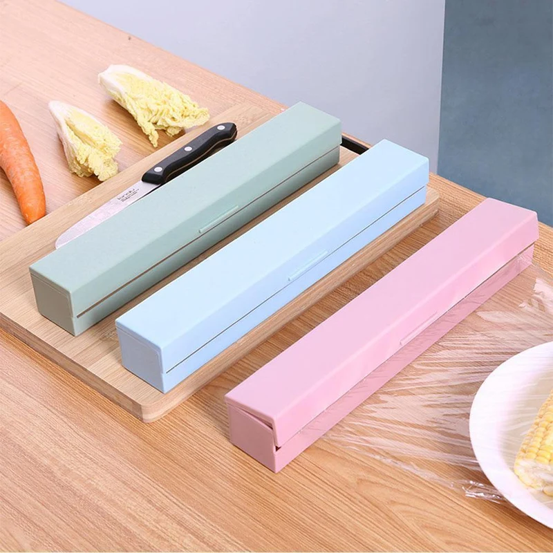Edelstahl Klinge Frischhaltefolie Spender Cutter für Küche Lebensmittel Wrap