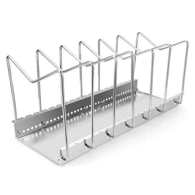 Topfdeckelregal, Pfannen- und Schneidebretthalter, Ständer, Küchenorganisator, Doppelregale, Schneidebrettregal, Edelstahlregal, Pfannenregal