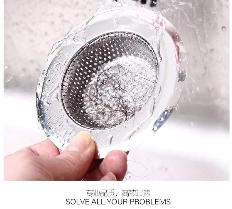 Edelstahl Bad Waschbecken Haarfilter Spülbecken Bodenablauf Anti-Blocking-Tools Wohnaccessoires