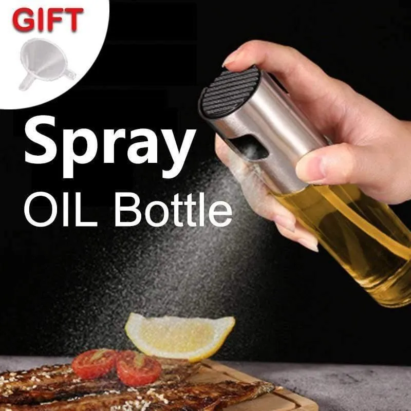 Edelstahl Olivenöl Sprühflasche Öl Essig Sprühflaschen Wasserpumpe Sauciere Grill BBQ Sprayer BBQ Küchenhelfer