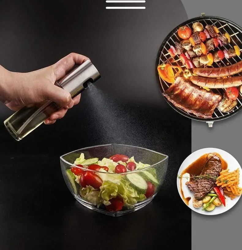 Edelstahl Olivenöl Sprühflasche Öl Essig Sprühflaschen Wasserpumpe Sauciere Grill BBQ Sprayer BBQ Küchenhelfer