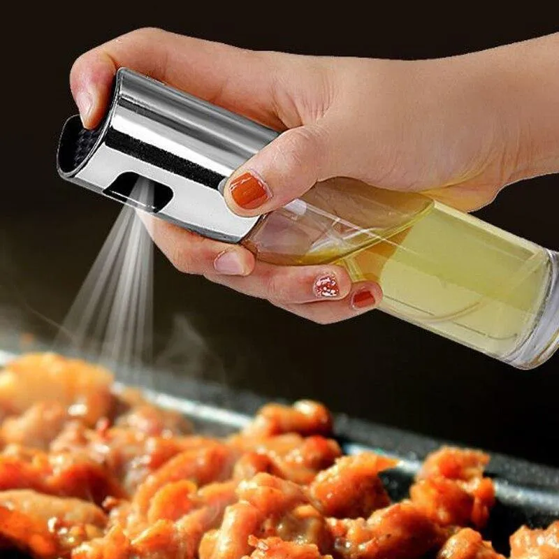 Edelstahl Olivenöl Sprühflasche Öl Essig Sprühflaschen Wasserpumpe Sauciere Grill BBQ Sprayer BBQ Küchenhelfer
