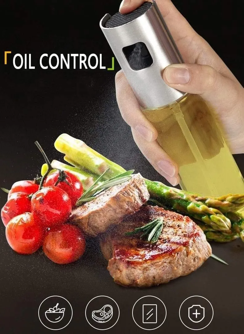 Edelstahl Olivenöl Sprühflasche Öl Essig Sprühflaschen Wasserpumpe Sauciere Grill BBQ Sprayer BBQ Küchenhelfer