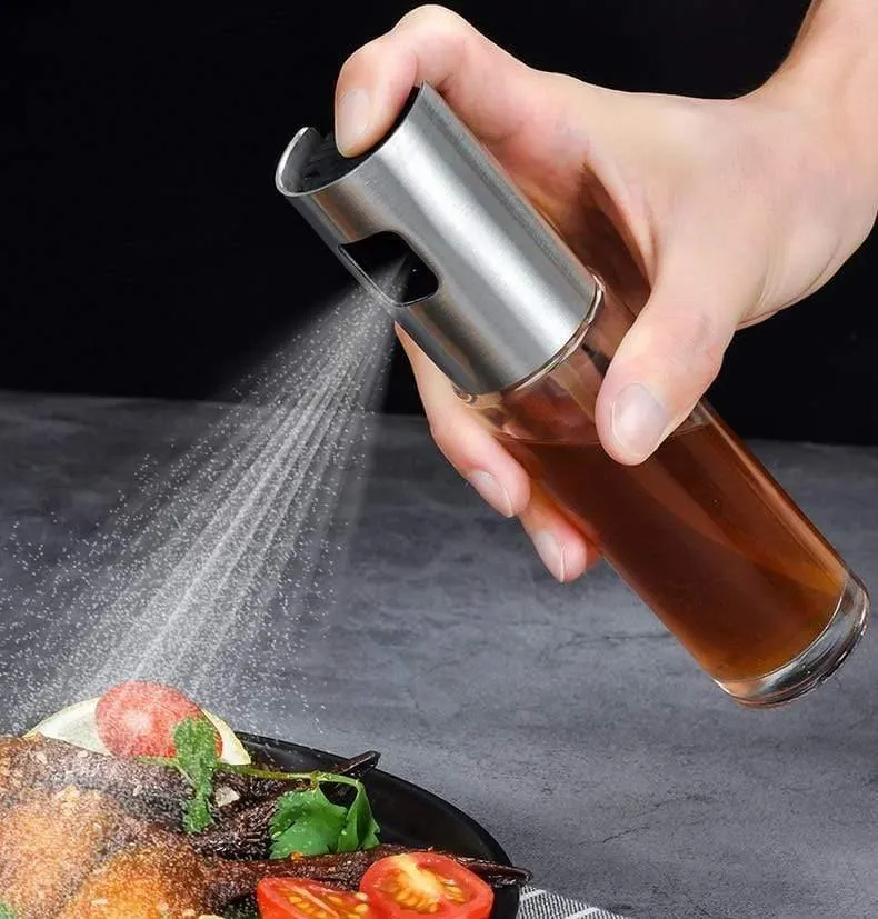 Edelstahl Olivenöl Sprühflasche Öl Essig Sprühflaschen Wasserpumpe Sauciere Grill BBQ Sprayer BBQ Küchenhelfer