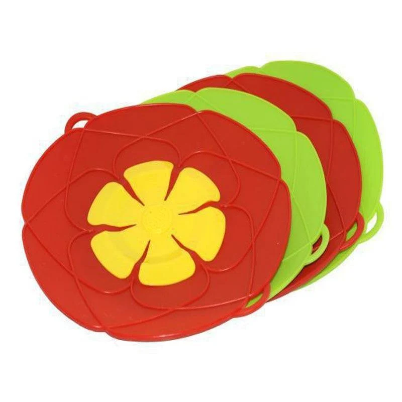 Silikon-Überlaufschutz, 2-farbig, für den Haushalt, wasserdicht, staubdicht, spritzwassergeschützt, Kochdeckel, Küchengrillwerkzeuge, Kochtopf