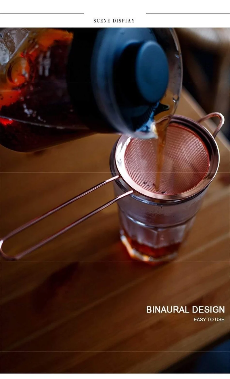 Edelstahl Sieb Mesh Sieb Küche Handheld Rose Gold Mehl Sieb Kochen Öl Sieb Sieb Küche Zubehör