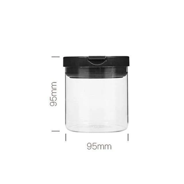 600ML/900ML/1200ML Koreanische Glaskaffeebohnengläser für Gewürze Lebensmittelaufbewahrung Transparente Tee-/Zuckerbox Küchenbehälter