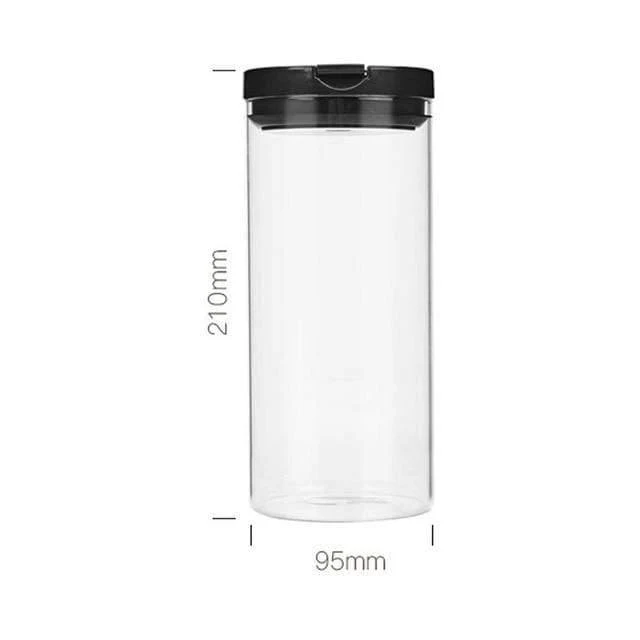 600ML/900ML/1200ML Koreanische Glaskaffeebohnengläser für Gewürze Lebensmittelaufbewahrung Transparente Tee-/Zuckerbox Küchenbehälter