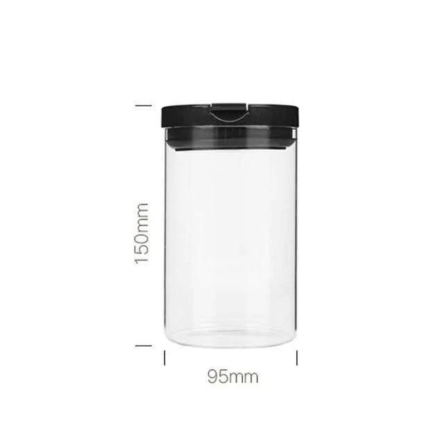 600ML/900ML/1200ML Koreanische Glaskaffeebohnengläser für Gewürze Lebensmittelaufbewahrung Transparente Tee-/Zuckerbox Küchenbehälter