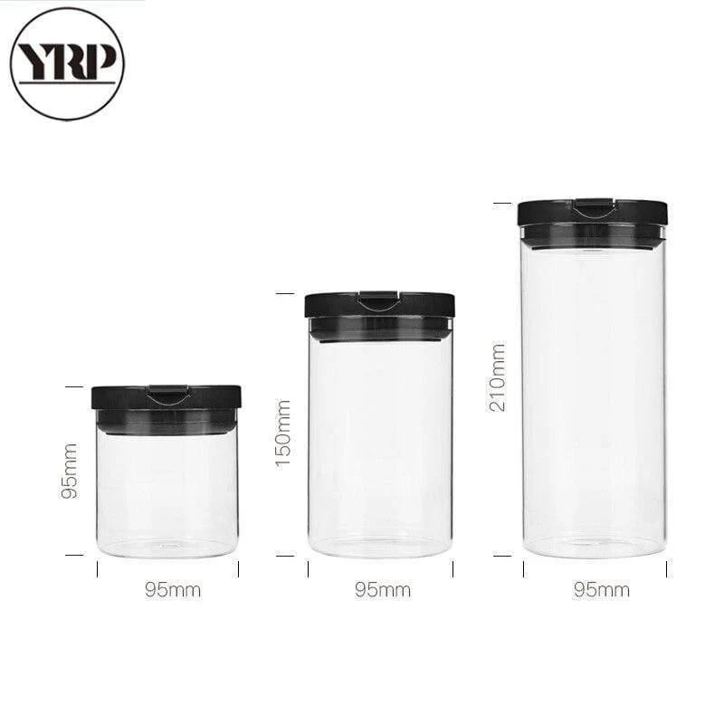 600ML/900ML/1200ML Koreanische Glaskaffeebohnengläser für Gewürze Lebensmittelaufbewahrung Transparente Tee-/Zuckerbox Küchenbehälter