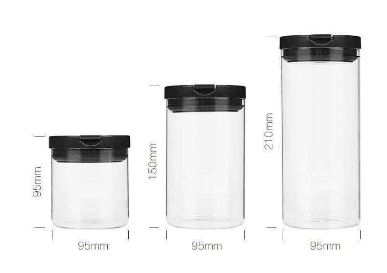 600ML/900ML/1200ML Koreanische Glaskaffeebohnengläser für Gewürze Lebensmittelaufbewahrung Transparente Tee-/Zuckerbox Küchenbehälter