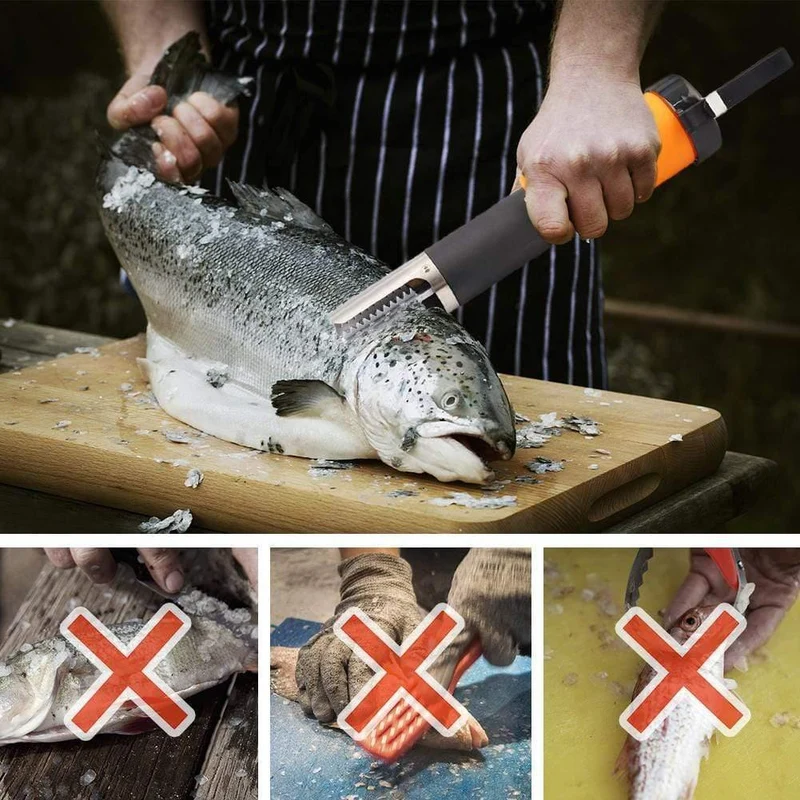 Elektrischer Fischschupper, wasserdicht, Angelschupper, sauber, Fischschuppen-Entferner, Reiniger, automatisch wiederaufladbar, Entkalker, Schaber
