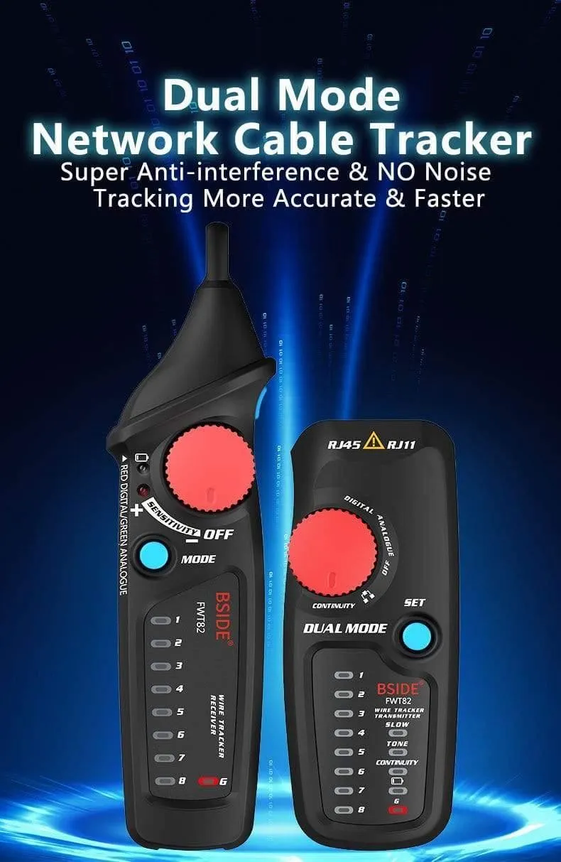 Netzwerkkabel Tracker Tester BSIDE FWT82 81 RJ45 RJ11 Telefonkabel Toner Ethernet LAN Tracer Analyzer Detektor Line Finder