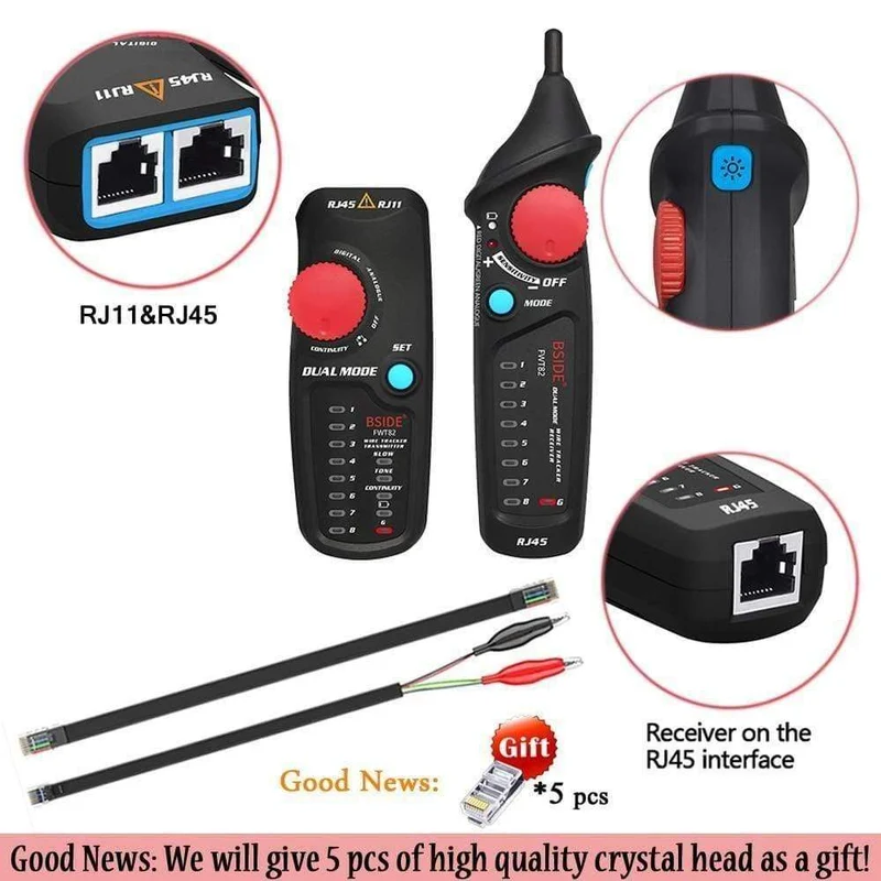 Netzwerkkabel Tracker Tester BSIDE FWT82 81 RJ45 RJ11 Telefonkabel Toner Ethernet LAN Tracer Analyzer Detektor Line Finder
