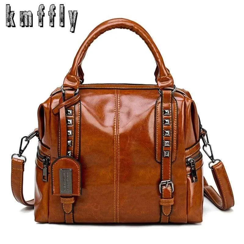 Öl Wachs Leder Retro Style Handtasche Luxus Handtaschen Damen Taschen Designer Mochilas