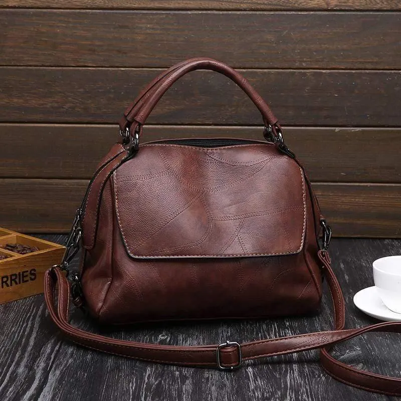 Vintage PU Leder Frauen Tasche Große Kapazität Handtaschen Designer Berühmte Marke Messenger Tasche s