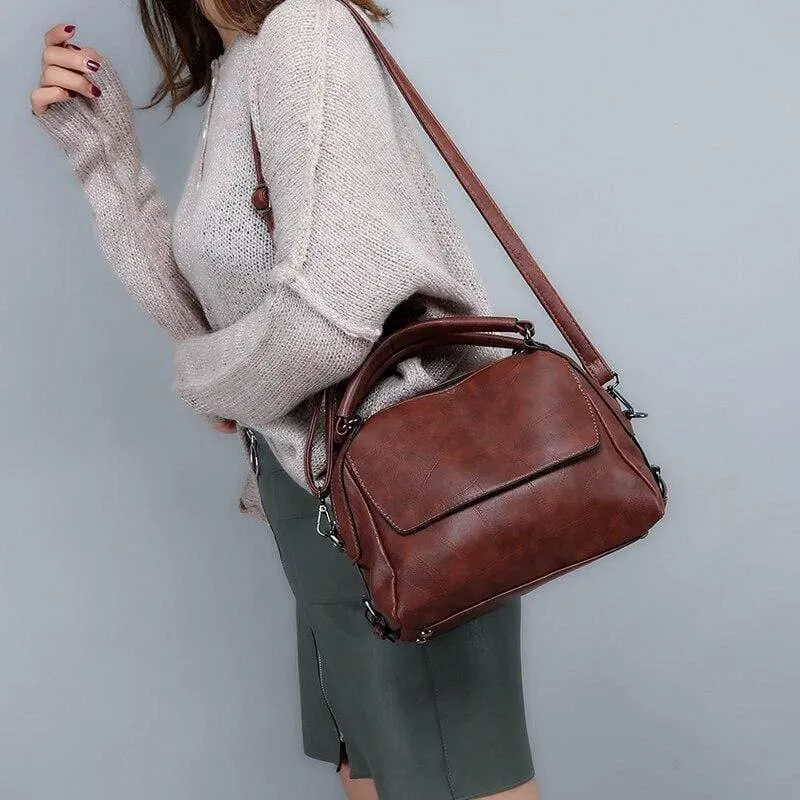 Vintage PU Leder Frauen Tasche Große Kapazität Handtaschen Designer Berühmte Marke Messenger Tasche s