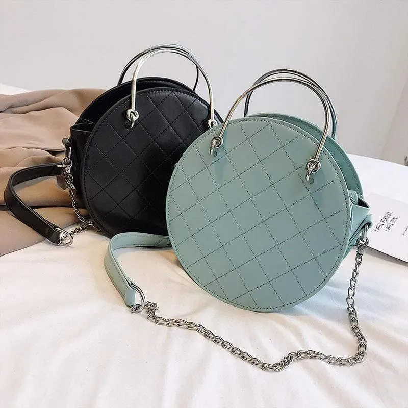 Runde Damen Handtasche Leder Luxus Handtaschen Damen Taschen Designer Chain Style Damen Messenger
