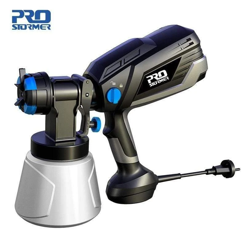 120 V/230 V Elektrische Spritzpistole 600 W HVLP Heim-Farbspritzgerät Durchflussregelung 4 Düsen 1000 ml Fassungsvermögen Einfaches Sprühen
