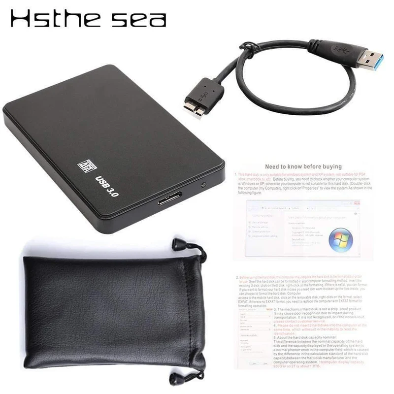 Festplatte Externe 2.5-Zoll-Festplatte Externe 1-TB- / 2-TB-Festplatte