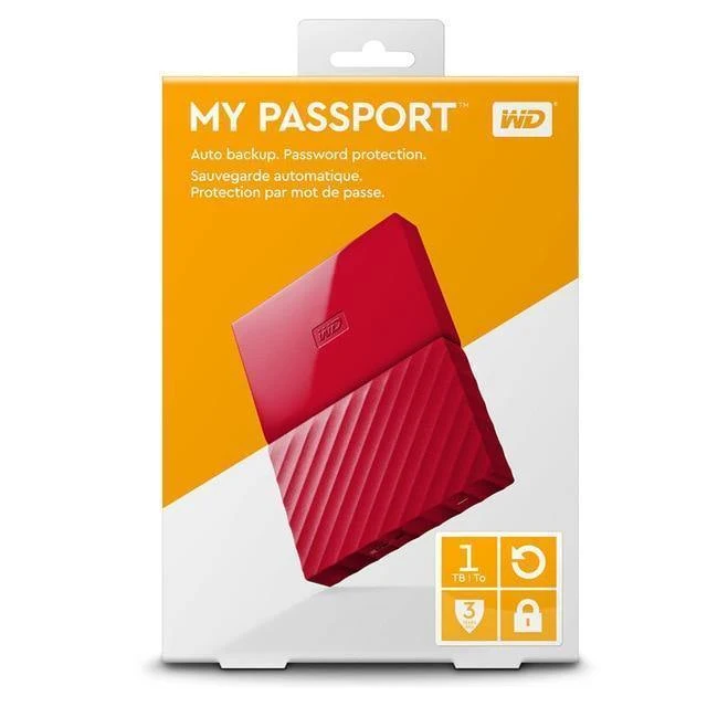 Digital My Passport HDD 1 TB 2 TB 4 TB USB 3.0 Portable externe Festplatte mit HDD-Kabel Windows Mac