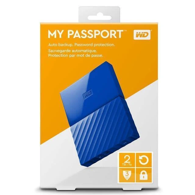 Digital My Passport HDD 1 TB 2 TB 4 TB USB 3.0 Portable externe Festplatte mit HDD-Kabel Windows Mac