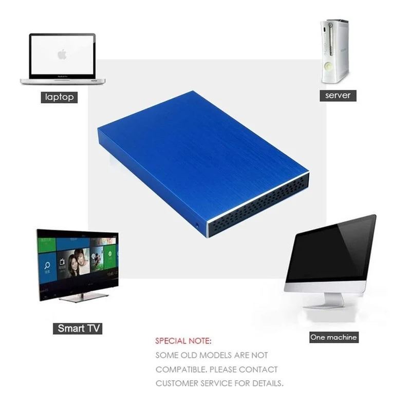 2.5 Externe Festplatte 1 TB 2 TB Speicher USB3.0-Festplatte Vibrations- und Fallschutz für mobile Festplatten Für die Mac Xbox PS4 TV-Box