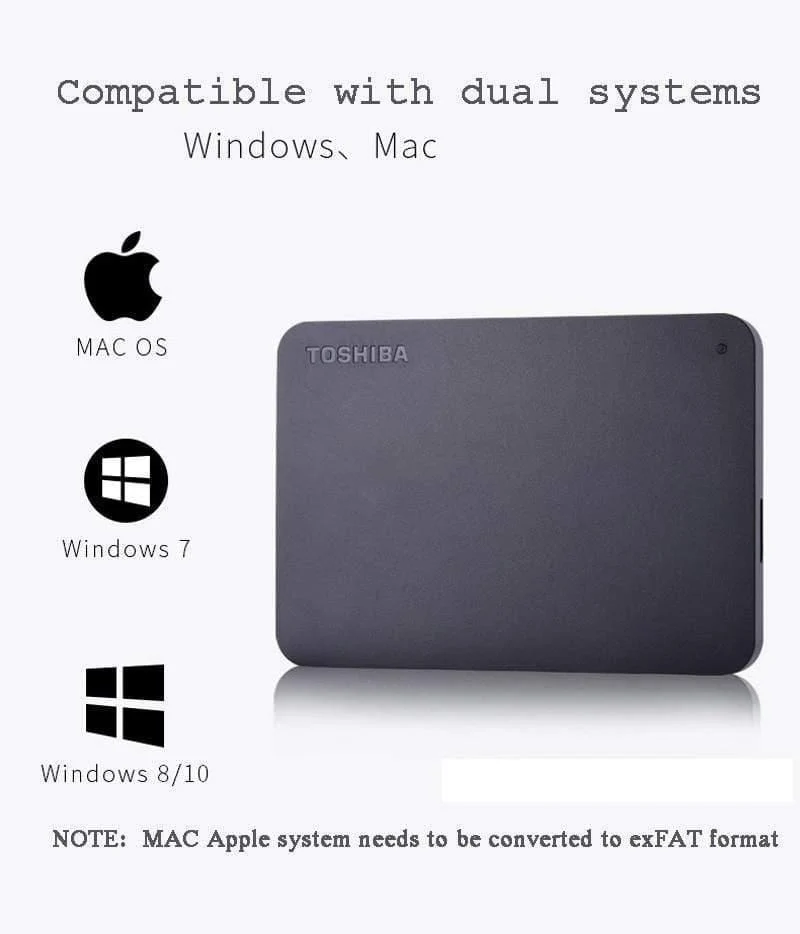 TOSHIBA Canvio Basics Festplatte 2.5 "A3 USB 3.0 Externe Festplatte 2 TB 1 TB Tragbare Festplatte Externe Disco Duro Externe Festplatte