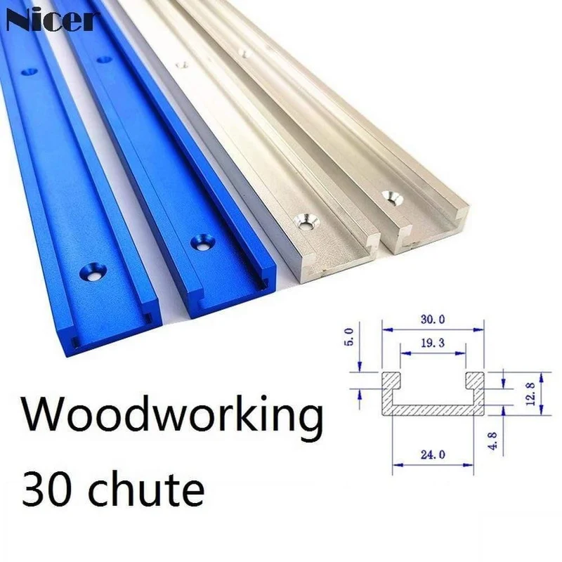 T-Schienen-Schlitz-Gehrungsschienenvorrichtung aus Aluminiumlegierung für Oberfräsen, Tischbandsägen, Holzbearbeitung, DIY-Werkzeug, Länge 300/400/500/600/800 mm