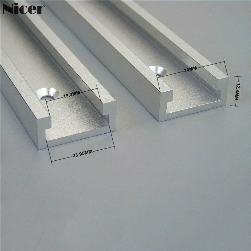 T-Schienen-Schlitz-Gehrungsschienenvorrichtung aus Aluminiumlegierung für Oberfräsen, Tischbandsägen, Holzbearbeitung, DIY-Werkzeug, Länge 300/400/500/600/800 mm