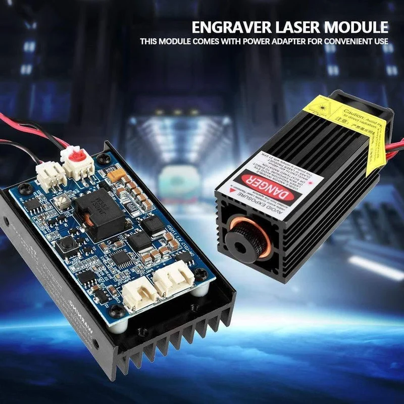 Laser 15w Kopflasermodul 15w 450nm Blu-ray Lasergravurmaschine Holzbearbeitungsmaschinenteile Heimwerkerwerkzeuge mit TTL-Stromversorgung