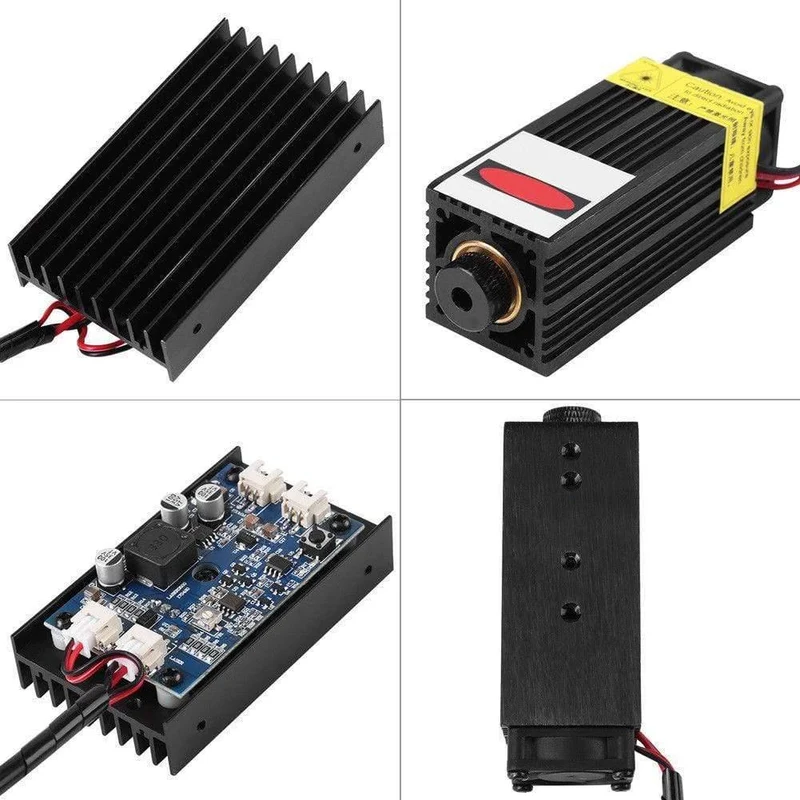 Laser 15w Kopflasermodul 15w 450nm Blu-ray Lasergravurmaschine Holzbearbeitungsmaschinenteile Heimwerkerwerkzeuge mit TTL-Stromversorgung