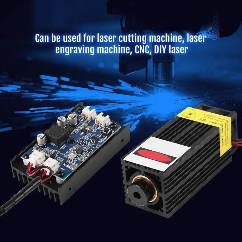 Laser 15w Kopflasermodul 15w 450nm Blu-ray Lasergravurmaschine Holzbearbeitungsmaschinenteile Heimwerkerwerkzeuge mit TTL-Stromversorgung