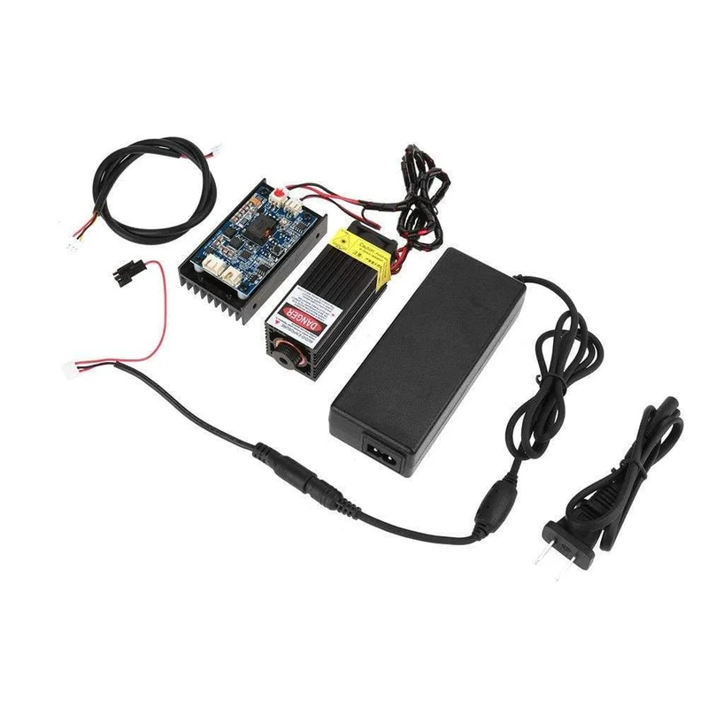 Laser 15w Kopflasermodul 15w 450nm Blu-ray Lasergravurmaschine Holzbearbeitungsmaschinenteile Heimwerkerwerkzeuge mit TTL-Stromversorgung