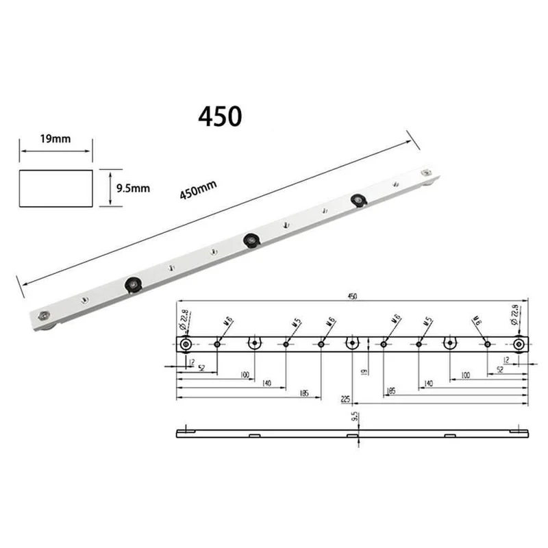 1 stücke aluminiumlegierung t-tracks slot gehrungsschiene und gehrungsstange slider tischsäge gehrungslehre stange für diy holzbearbeitungswerkzeuge
