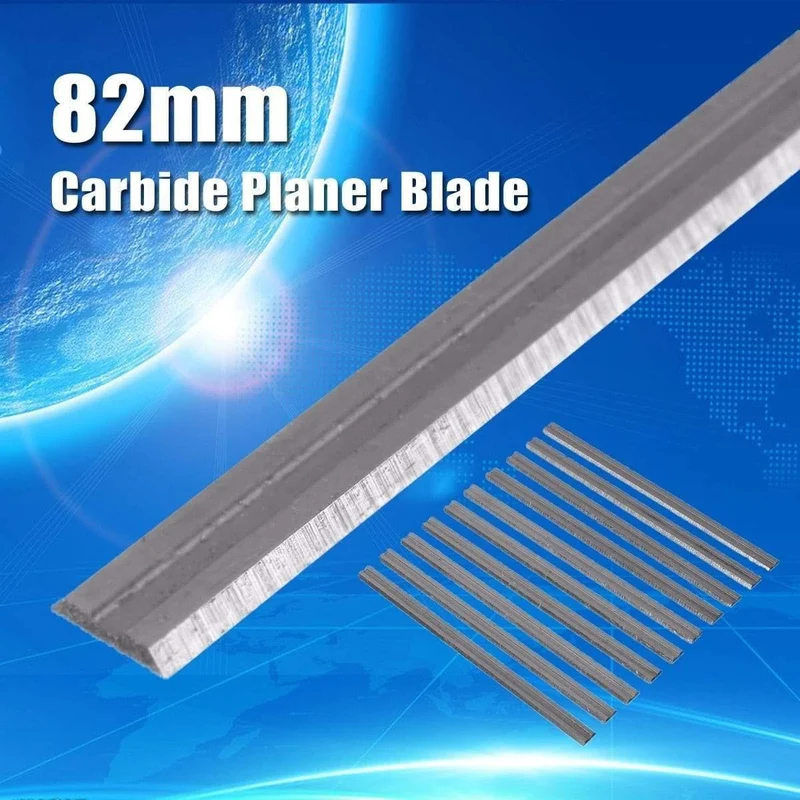 Neue 10 Stücke 82mm x 5.5mm Reversible Hartmetall Hobelmesser Zum Schneiden Von Weichen Harten Hölzern Sperrholzplatte Holzbearbeitung Elektrowerkzeug