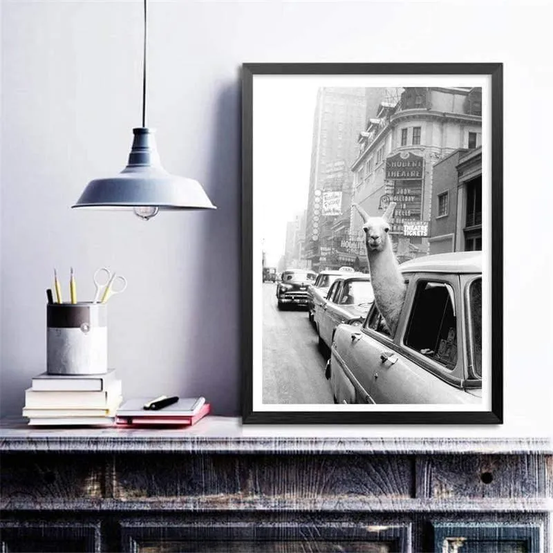 Moderne Kunst Alpaka Avatar Persönlichkeit Poster Retro Leinwand Malerei Druck Bild Home Wandkunst Dekoration Kann Angepasst Werden