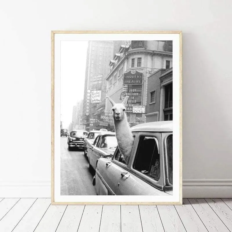 Moderne Kunst Alpaka Avatar Persönlichkeit Poster Retro Leinwand Malerei Druck Bild Home Wandkunst Dekoration Kann Angepasst Werden