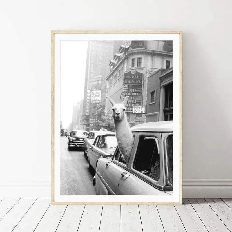 Moderne Kunst Alpaka Avatar Persönlichkeit Poster Retro Leinwand Malerei Druck Bild Home Wandkunst Dekoration Kann Angepasst Werden
