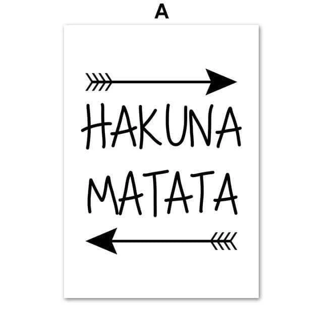 Eisbär Hakuna Matata Zitate Nordic Poster Wand Kunst Leinwand Malerei Poster Und Drucke Wand Bilder Für Baby Kinder Zimmer Dekor