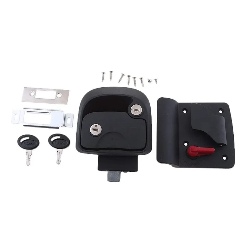 1 Set RV Trailer Eingangstürverriegelung Riegelgriffschlüsselsatz Für Wohnmobile / Wohnmobile / Anhänger / Wohnwagen / LKW usw. 2019 NEU