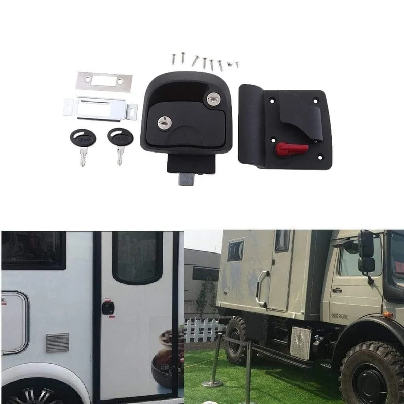 1 Set RV Trailer Eingangstürverriegelung Riegelgriffschlüsselsatz Für Wohnmobile / Wohnmobile / Anhänger / Wohnwagen / LKW usw. 2019 NEU