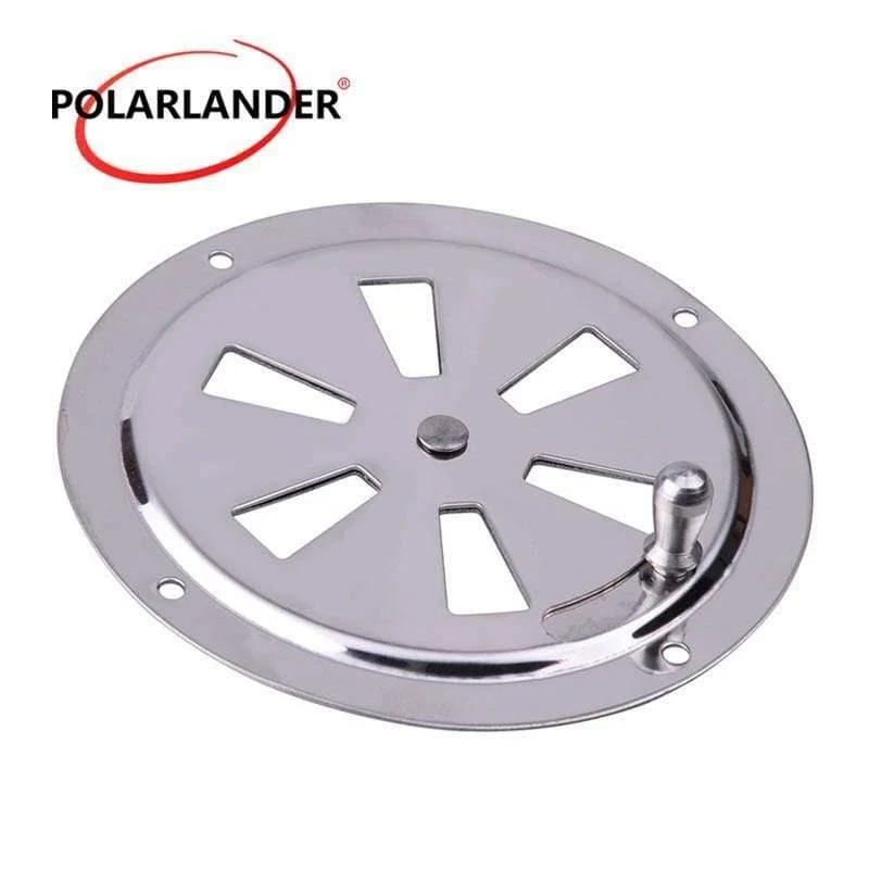 1 Stück Air Vent Großhandelspreis für RV Runde Louvered Ventilatorabdeckung Silber 4 Zoll Edelstahl 316 für Boot Marine 102mm