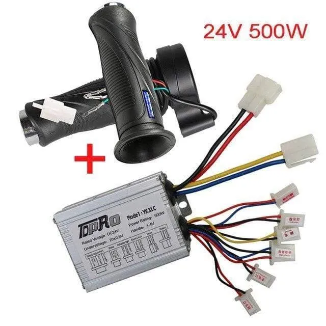 24V/36V/48V 350/500/800/1000W Motor Pinsel Controller Geschwindigkeit drossel Twist Grip Für Elektrische Fahrrad Roller ATV Buggy Bike
