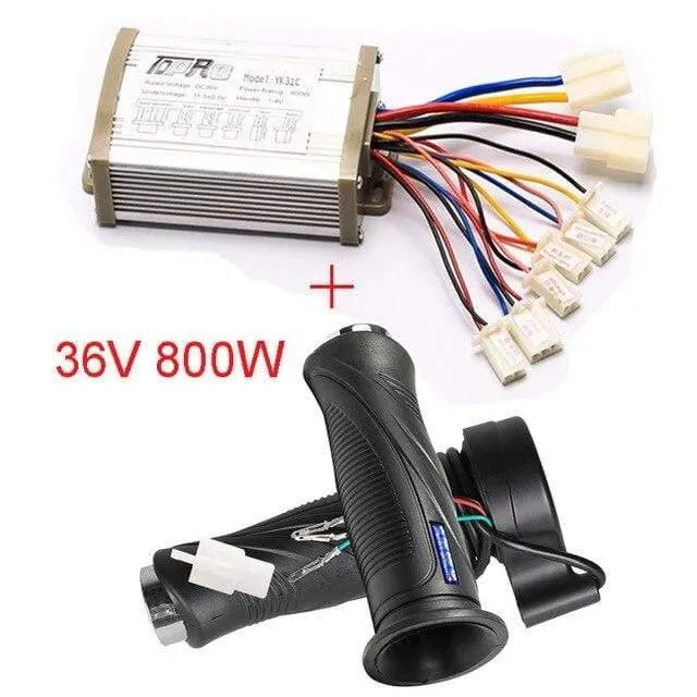 24V/36V/48V 350/500/800/1000W Motor Pinsel Controller Geschwindigkeit drossel Twist Grip Für Elektrische Fahrrad Roller ATV Buggy Bike
